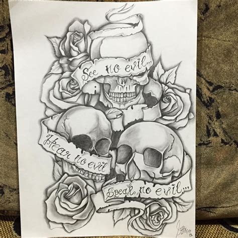 see no evil tattoo|pencil see no evil drawing.